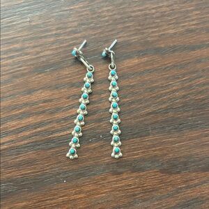 Authentic Silver and Turquoise Dangle Earrings